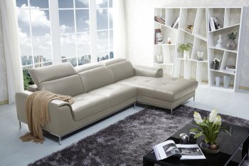 1727 Premium Leather Sectional Sofa in Beige by J&M [JMSS-1727 Beige]