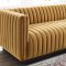 Conjure Sofa in Cognac Velvet Fabric by Modway w/Options
