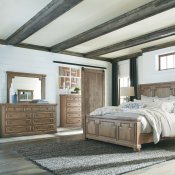 Florence Bedroom Set 205170 in Natural Wood by Coaster