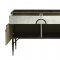Rosy Console Table 90030 in Aluminum & Brown Leather by Acme