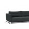 Cassius Sofa Bed in Dark Gray Fabric by Innovation w/Chrome Legs