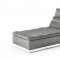 Panorama Sectional Sofa in Grey Fabric & White Leather by VIG
