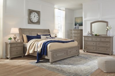 Lettner Bedroom B733 in Light Grey by Ashley Furniture w/Options