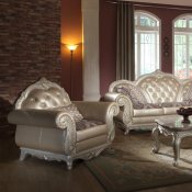 Marquee Sofa 652 in Pearl Bonded Leather w/Optional Items