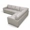 Goma Sectional Sofa LV02195 in Light Gray Leather by Mi Piace