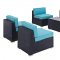 Aero Outdoor Patio Sectional 7Pc Set Choice of Color by Modway