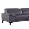 S215 Sofa in Dark Grey Leather by Beverly Hills w/Options