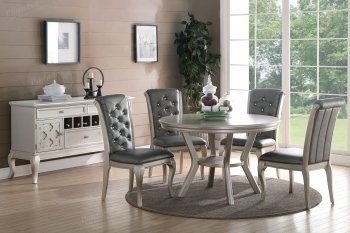 F2150 Dining Set 5Pc in Silver Tone by Boss w/Options [PXDS-F2150]