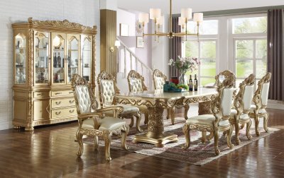 Bennito Dining Table 703 in Gold Tone by Meridian w/Options