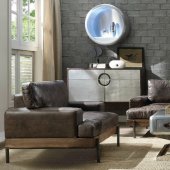 Silchester Sofa 52475 in Distressed Chocolate Leather in Acme