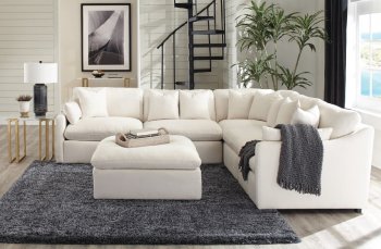 Hobson Sectional Sofa 551451 in Off White by Coaster w/Options [CRSS-551451-Hobson]