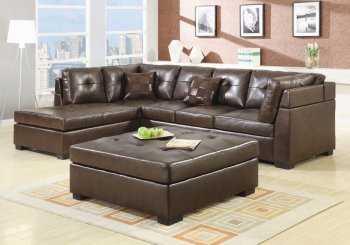 Darie Sectional Sofa 500686 Brown Bonded Leather Match - Coaster [CRSS-500686-Darie]