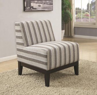 902610 Accent Chair Set of 2 in Striped Fabric by Coaster