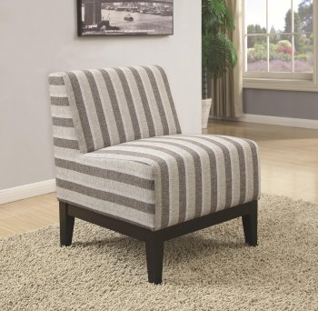 902610 Accent Chair Set of 2 in Striped Fabric by Coaster [CRCC-902610]
