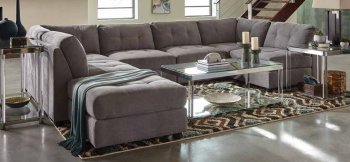 Claude Modular Sectional Sofa 7Pc 551004 Dove Fabric by Coaster [CRSS-551004 Claude]