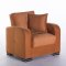 Kubo Sectional Sofa Bed in Rainbow Orange Fabric by Istikbal