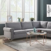Melvyn Sectional Sofa 52755 in Gray Fabric by Acme w/Options