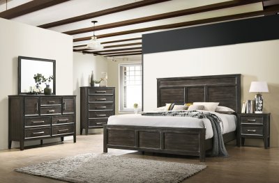 Andover Bedroom Set 5Pc B677B in Nutmeg by NCFurniture