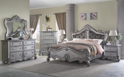 Adriana Silver Bedroom Set 6Pc w/Options