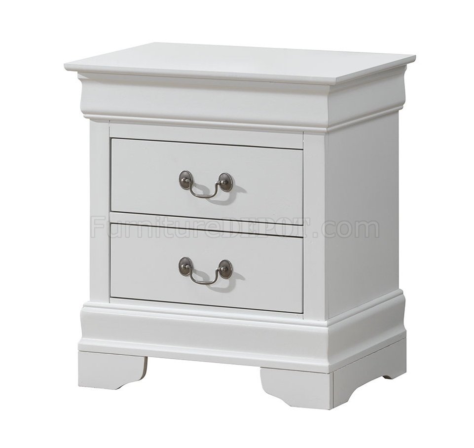 glory furniture louis philippe 3 drawer nightstand