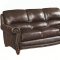 Lockhart Sofa & Loveseat 504691 in Burgundy Leather by Coaster