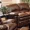 Rich Brown Bonded Leather Modern Reclining Sofa w/Options