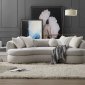 Iniko Sofa LV02542 in Beige Bucle by Acme w/6 Pillows