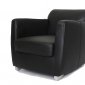 Laurel Armchair in Black Leather by Whiteline Imports