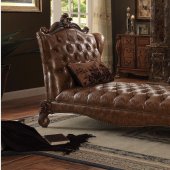 Versailles 96544 Chaise in Brown PU by Acme