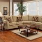 Beige Fabric Elegant Modern Sectional Sofa