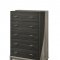 8451A Bedroom Set 5Pc Charcoal & Light Gray by Lifestyle