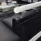 Black & White Leather Ultra Modern U-Shape Sectional Sofa