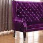 902995 Settee in Purple Velvet Fabric by Coaster