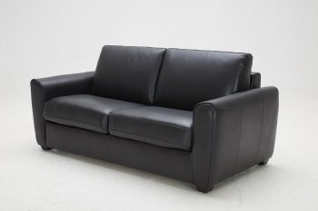 Ventura Premium Sofa Bed in Black Leather by J&M [JMSB-Ventura]