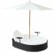 Nagoya Outdoor Patio Dual Chaise Lounge w/Umbrealla by Modway