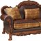 Dresden 15160 Sofa in Brown Bycast Leather & Chenille w/Options