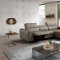 Magic Power Motion Sectional Sofa in Taupe Leather by J&M