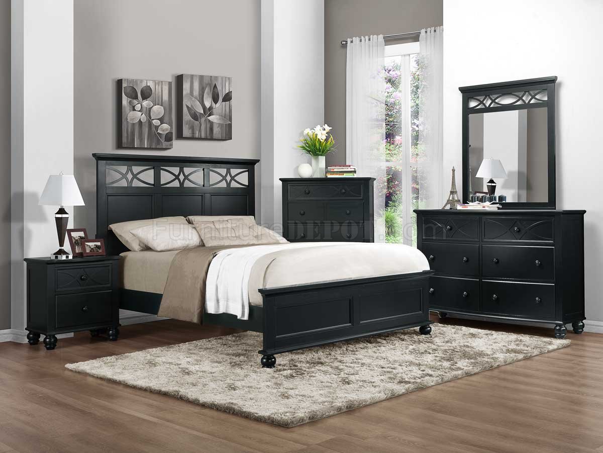 Sanibel 5Pc Bedroom Set 2119BK by Homelegance in Black w/Options - Click Image to Close