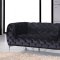 Mercer 646BL Sofa in Black Velvet Fabric w/Optional Items