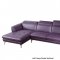 Orchard Sectional Sofa Purple Leather by Beverly Hills
