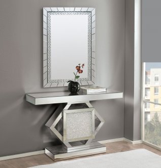 Nowles Console Table & Mirror Set 90234 in Mirror by Acme
