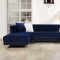 LCL-010 Sectional Sofa in Navy Blue Velvet
