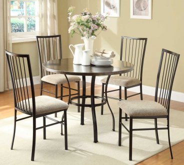 Carlson 2511 5Pc Dinette Set by Homelegance in Coffee
