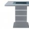Monaco Bar Table 5Pc Set in Silver by Global w/03 BS Barstools