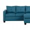 Phelps Sectional Sofa & Ottoman 9789BU in Blue by Homelegance