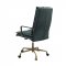 Tinzud Office Chair 93166 Dark Green Top Grain Leather by Acme