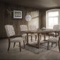 Bernard Dining Room Set 5Pc 66185 in Weathered Oak by Acme