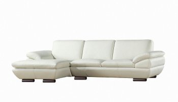 Prestige Sectional Sofa by Beverly Hills in Full Leather [BHSS-Prestige Off-White]
