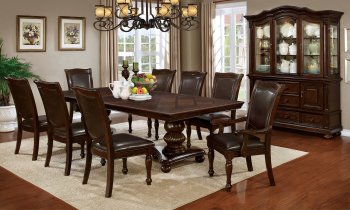 Alpena CM3350T Dining Table in Brown Cherry Finish w/Options [FADS-CM3350T-Alpena]