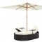 Nagoya Outdoor Patio Dual Chaise Lounge w/Umbrealla by Modway